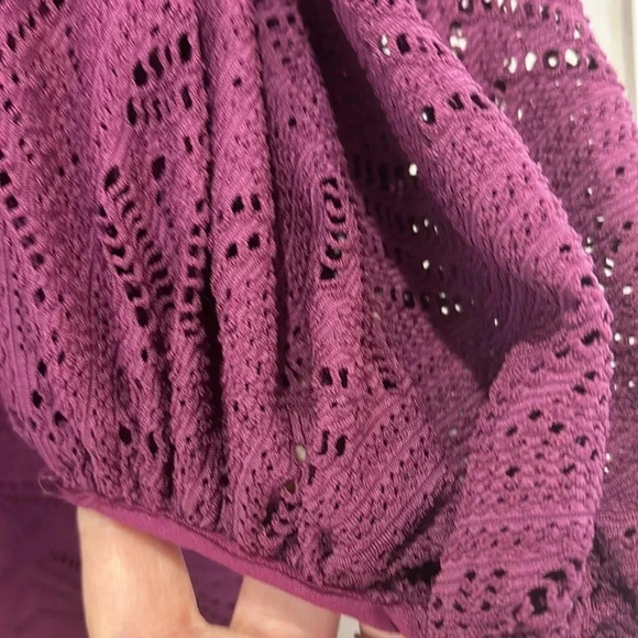 Anthropologie Maeve Purple Crochet Dress - Picture 5 of 9